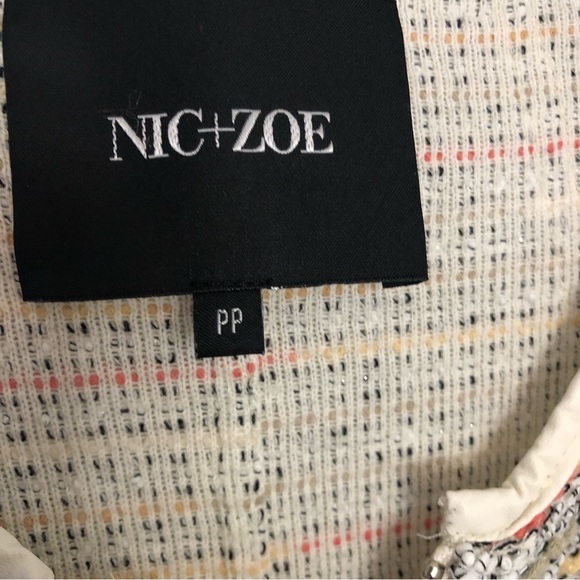 Nic+Zoe Jacket Dandelion Tweed Fringe Zip up Jacket Sz small - Picture 11 of 15